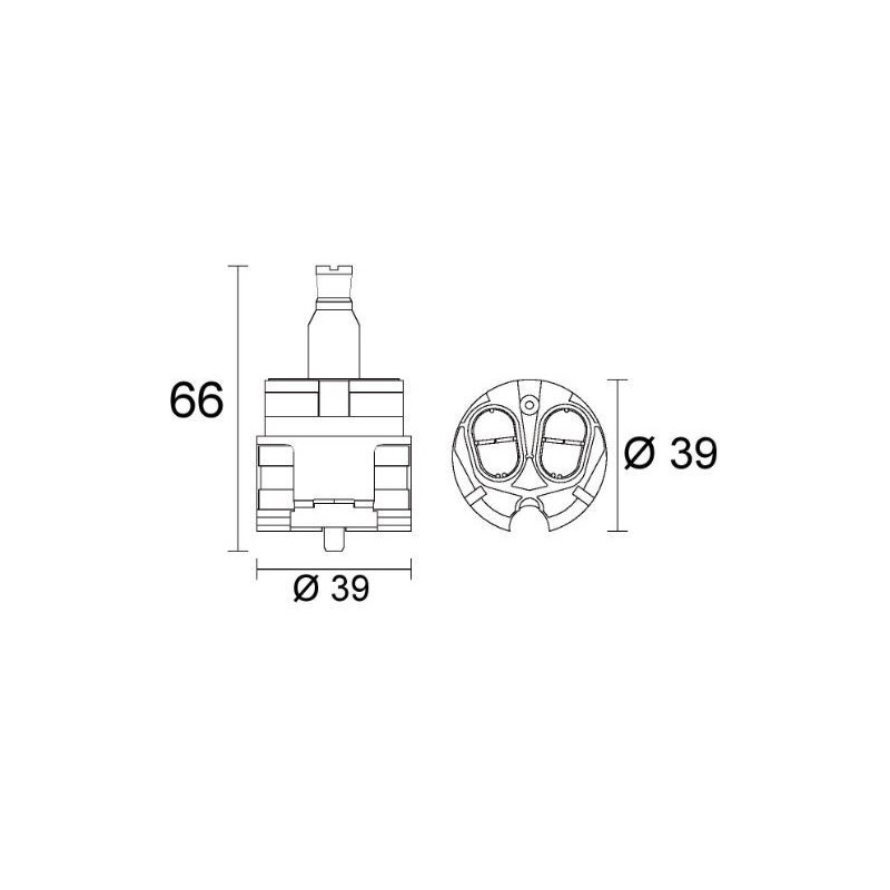 CARTUCCIA 57 IDEAL STANDARD MULTIPORT MM 39 X 66 H