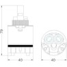 CARTUCCIA 68 PAINI MESSICO LAVABO MM40 X 79 H