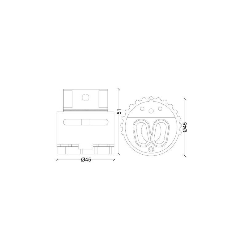CARTUCCIA 7 MAMOLI QUARZOMIX MM45 X 51 H