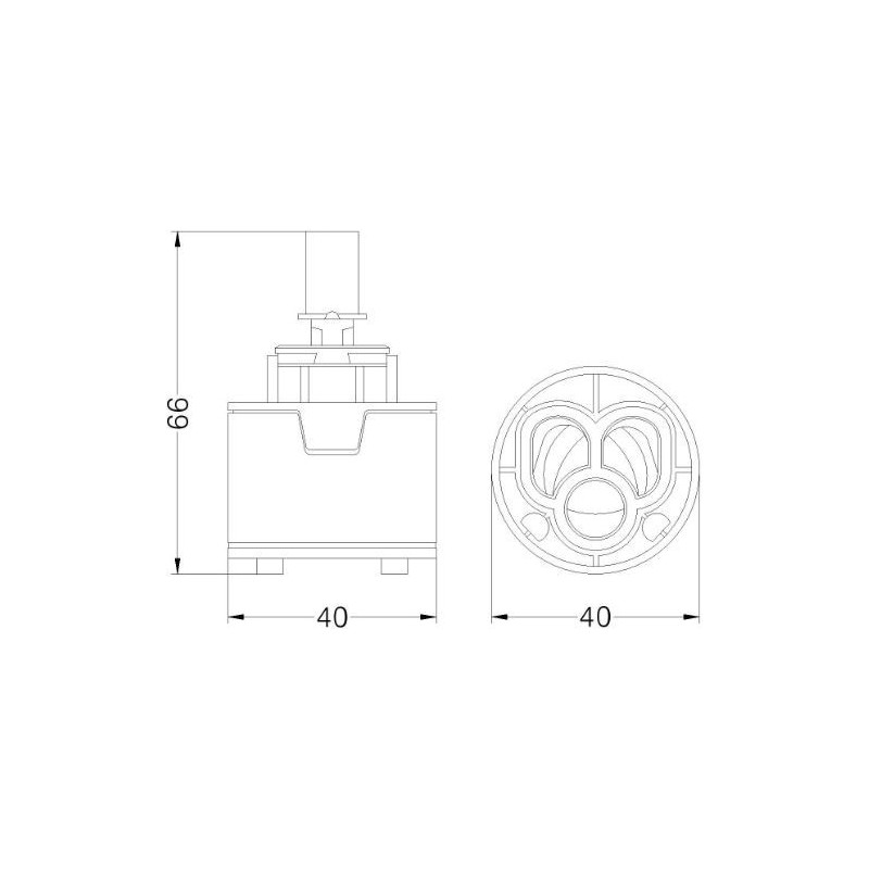 CARTUCCIA 71 HYDROPLAST G 40 MM40 X 66 H