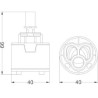 CARTUCCIA 71 HYDROPLAST G 40 MM40 X 66 H