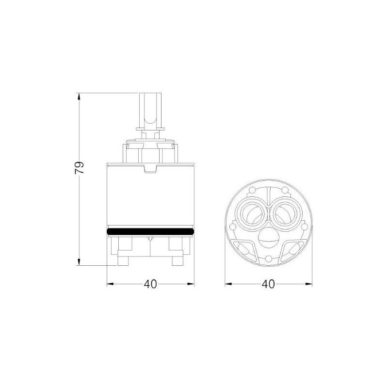 CARTUCCIA 72 HYDROPLAST GX 40 E MM 40 X 79 H