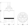 CARTUCCIA 72 HYDROPLAST GX 40 E MM 40 X 79 H