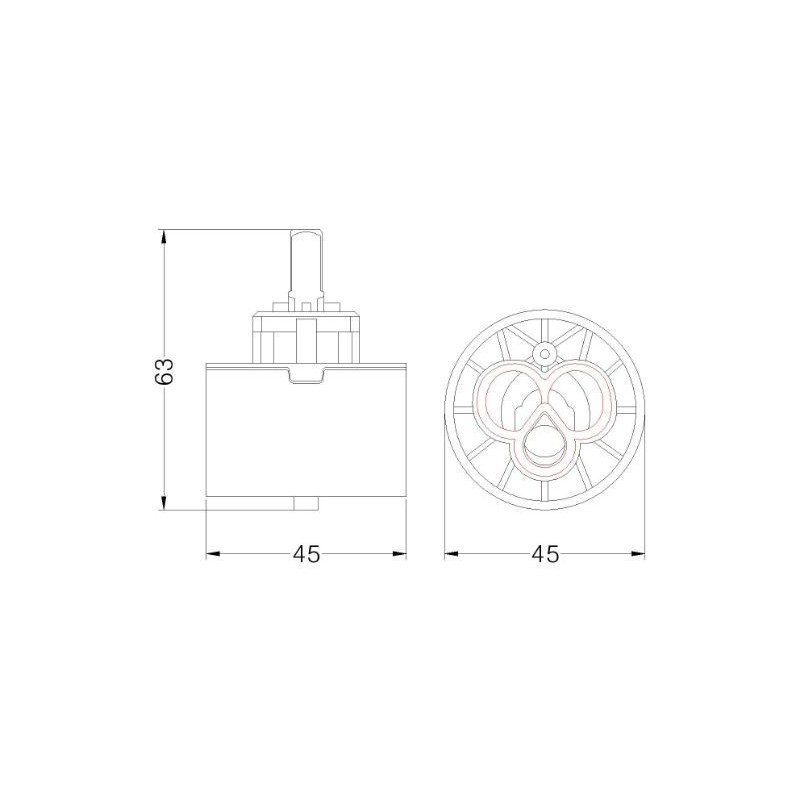 CARTUCCIA 76 CRISTINA CR45 MM 45 X 63 H