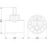 CARTUCCIA 76 CRISTINA CR45 MM 45 X 63 H