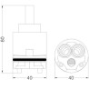 CARTUCCIA 80 CICE 40  MM 40 X 80 H