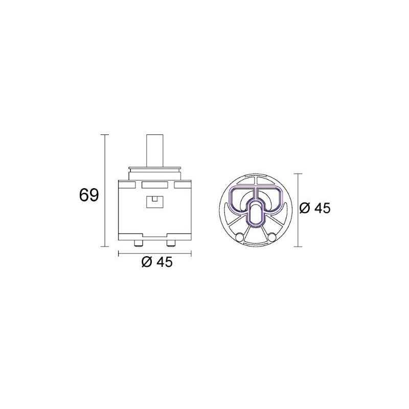 CARTUCCIA 85 SIGNORINI MM45 X 69H