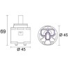 CARTUCCIA 85 SIGNORINI MM45 X 69H