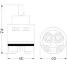 CARTUCCIA 91 NOBILI SERIE DISCO E TIMIX MM 40 X 74 H