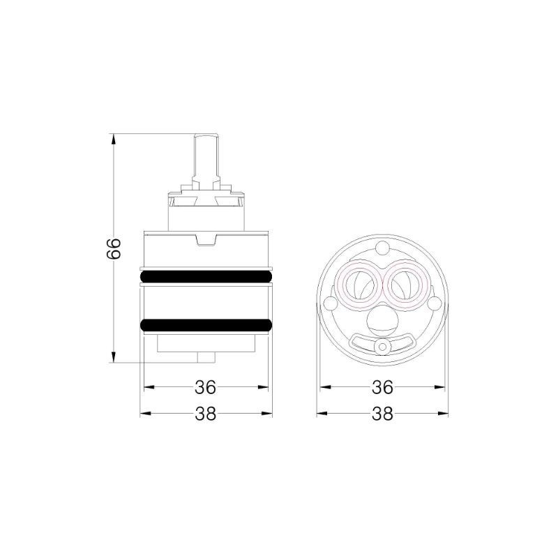 CARTUCCIA 96  HYDROPLAST 38 MM 38,4 X 66 H