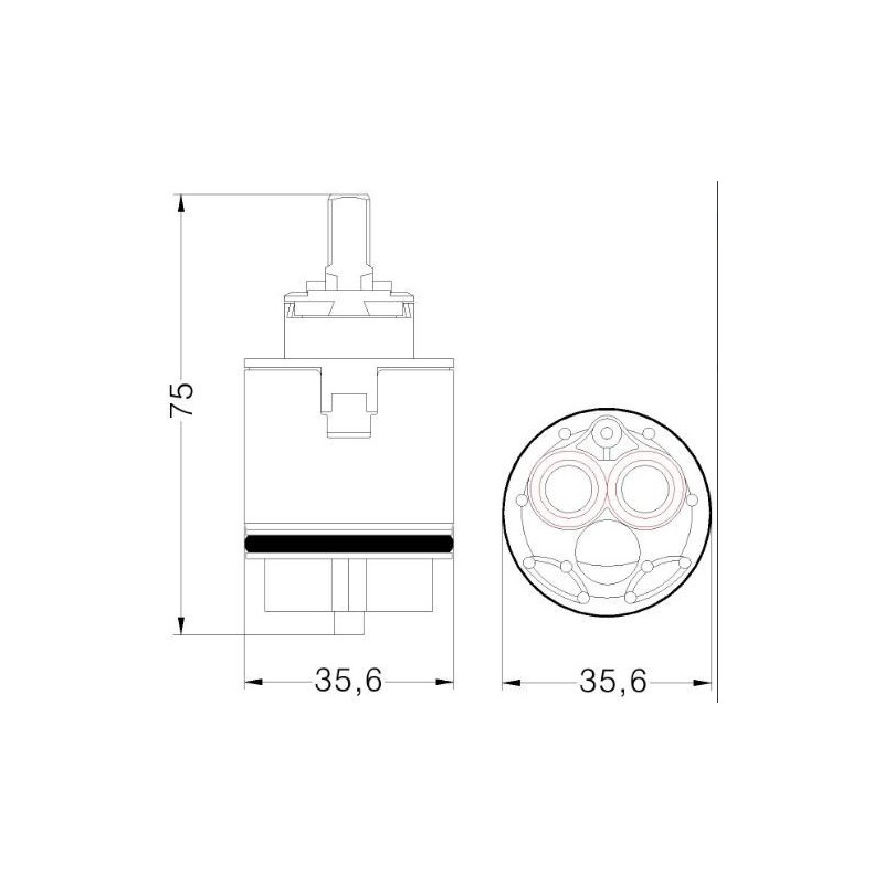CARTUCCIA 98 HYDROPLAST BX35 35 MM 35,6 X 75 H