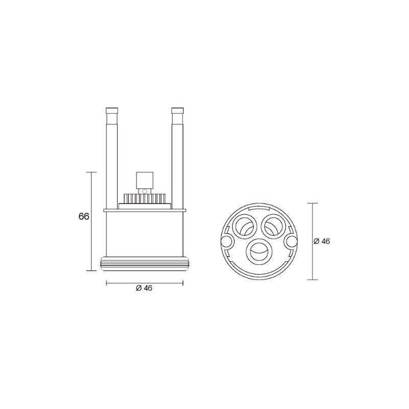 CARTUCCIA CERAMICA N.49 GROHE MM 46 A DISCHI CERAMICI