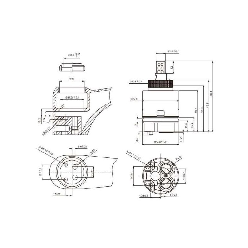 CARTUCCIA DI RICAMBIO MM 35X73H CON DISTRIBUTORE