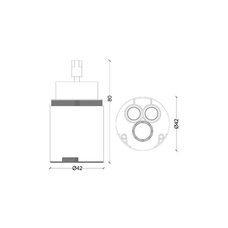 CARTUCCIA PER MISCELATORE LAVABO BIDET E LAVELLO D42 x79h FRATTINI