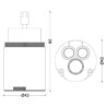 CARTUCCIA PER MISCELATORE LAVABO BIDET E LAVELLO D42 x79h FRATTINI