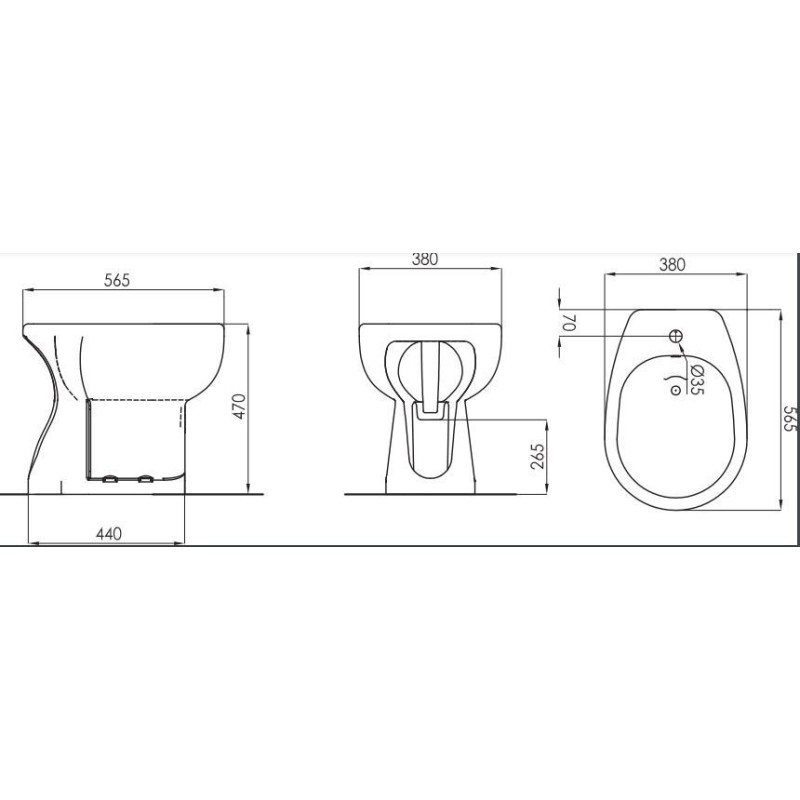 BIDET DISABILE SANITOSCO GOLIA
