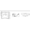 LAVABO PER DISABILI CM 66X56,5 BIANCO CONFORT