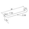MANIGLIONE DRITTO DISABILI CM 45 BIA.
