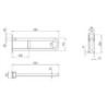 MANIGLIONE RIBALTABILE  CM 60 BIA.