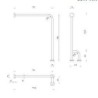 MANIGLIONE RIBALTABILE CON PORTAROTOLO  CM 60 BIA.