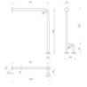 MANIGLIONE RIBALTABILE CON PORTAROTOLO  CM 70BIA.