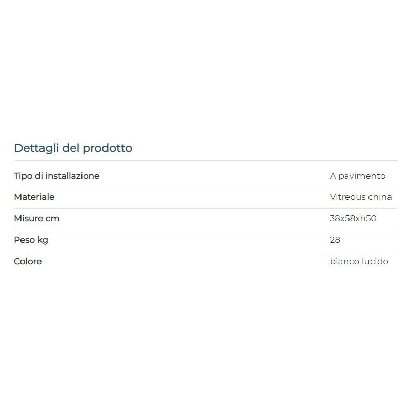 VASO DISABILE GALASSIA SAGITTARIO AP.FRONT SCARICO A PAVIMENTO