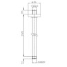 BRACCIO DOCCIA TONDO VERTICALE D.21X200 CR