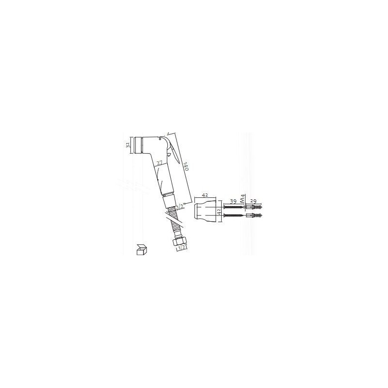 DOCCIA A PULSANTE EVOLUTION CROMATA CON FLESS. E SUPPORTO