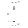 DOCCIA 1 GETTO STILO CILINDRICA ANTICALCARE 1063