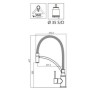 MISCELATORE LAVELLO LONDON CON LEVA LATERALE CON TUBO FLESSIBILE DUEMMEGGI LN 160