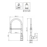 MISCELATORE LAVELLO SYDNEY CON LEVA LATERALE CON TUBO FLESSIBILE DUEMMEGGI SY 160