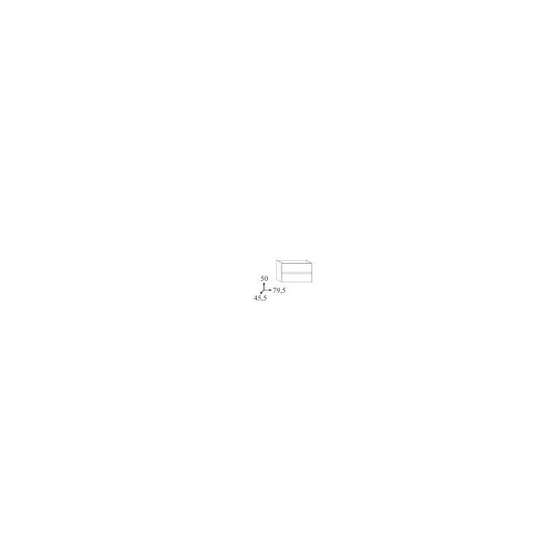 BASE PORTALAVABO DUE CASSETTI KORA BIANCO FRASSINATO CM.80