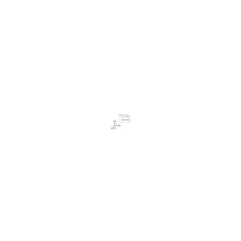 BASE PORTALAVABO DUE CASSETTI MARANELLO BIANCO LUCIDO CM.60