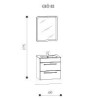 COMPONIBILE DA BAGNO  SERIE GIO  DA 60 X 40 CM-SPECCHIO A  LED RETROILLUMINATO BIANCO