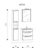 COMPONIBILE DA BAGNO  SERIE GIO 01 DA 60 CM-SPECCHIO CONTENITORE E  APLIQUE