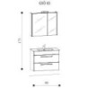 COMPONIBILE DA BAGNO  SERIE GIO 03 DA 80 X 40 CM-SPECCHIO CONTENITORE E  APLIQUE