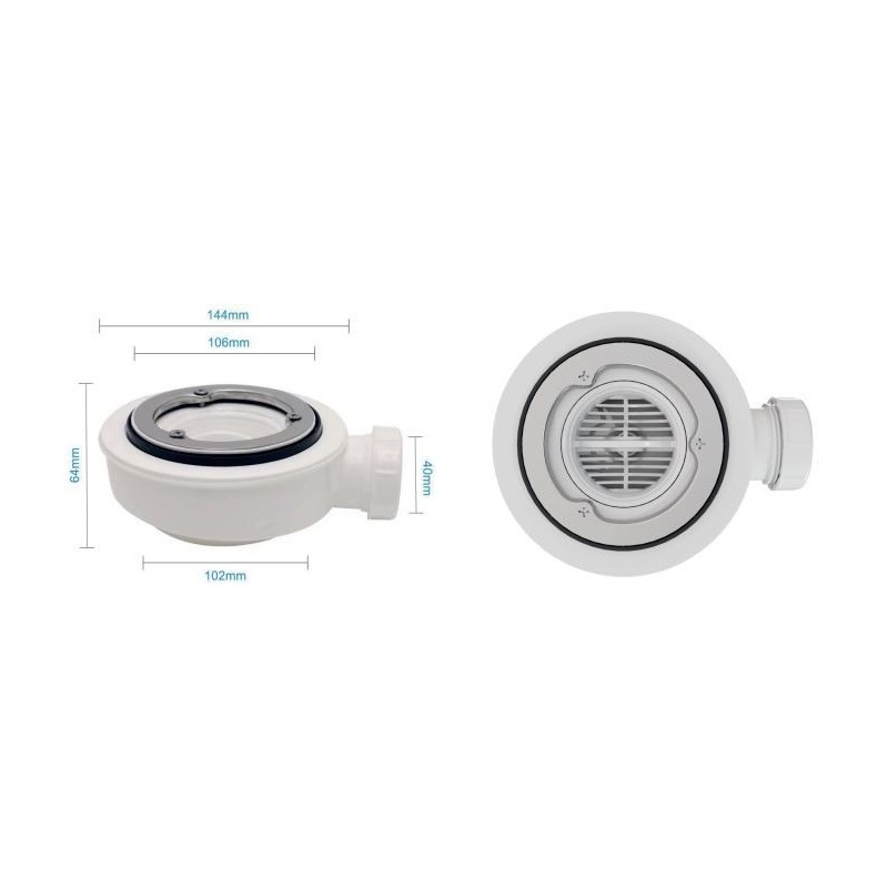 PILETTA X PIATTO DOCCIA ULTRAFLAT FORO 90 tre viti