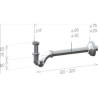 SIFONE AD "S"1"S/PILETTA CROMO BIDET