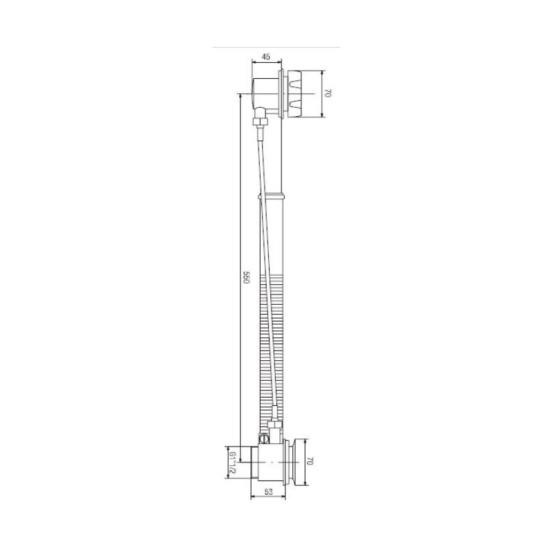 PILETTA LAVABO 1" C/TROPPO PIENO