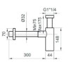 SIFONE MINIMALISTA 1'1/4 CILINDRICO