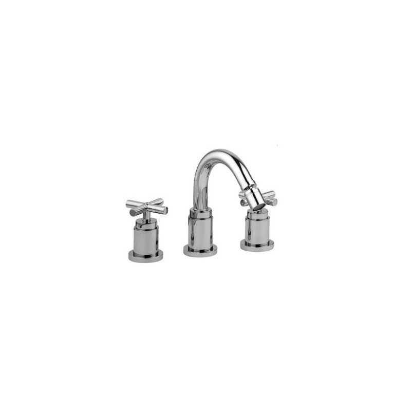 BATTERIA BIDET LEVEL CROMO 3 FORI CON BOCCA ORIENTABILE QTV118CR PAFFONI
