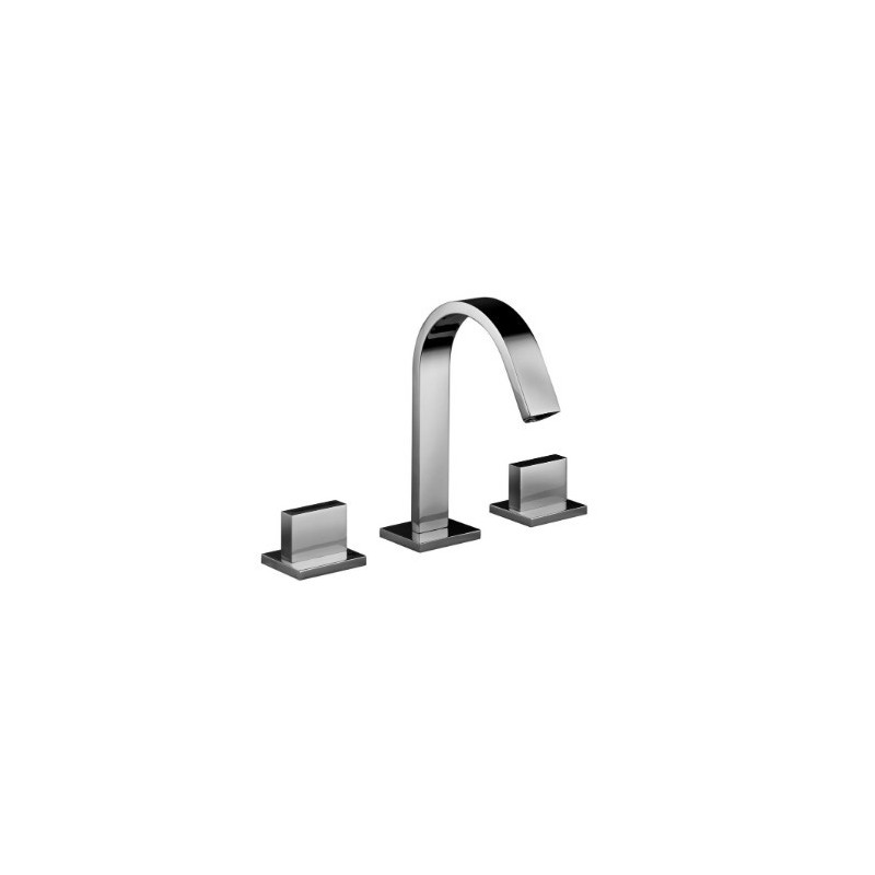 BATTERIA LAVABO LEVEL CROMO 3 FORI CON BOCCA FISSA LEP052CR PAFFONI