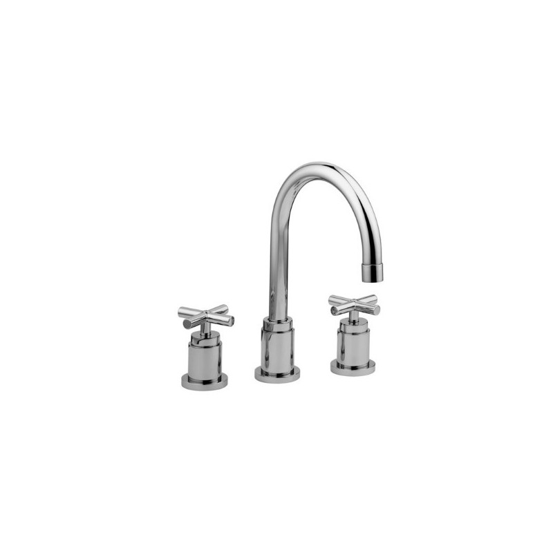 BATTERIA LAVABO LEVEL CROMO 3 FORI CON BOCCA ORIENTABILE QTV055CR PAFFONI