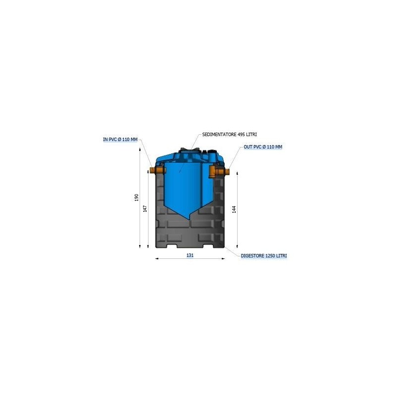SERBATOIO IMHOFF 12 LT.1240
