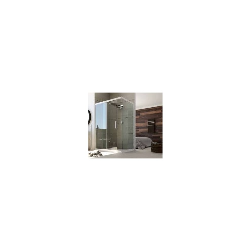 BOX PARETE FISSA  EVO BIANCO 67/70  BIANCO CRISTALLO TRASPARENTE MM.6  BEVO902