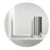 BOX AMERICA  PORTA SCORREVOLE A DUE  ANTE SAMO 116-123  B6841ULUTR CRISTALLO TRAPARENTE MM.3