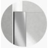 BOX ALTER PARETE  SOFFIETTO CROMO 97,8/99,8 CRISTALLO TRASPARENTE  SAMO B9535ULUTR destra