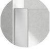 BOX  AMERICA QUATTRO  CM.77-81/98-104 ANG 4ANT SATINATO ARGENTO CRISTALLO TRASPARENTE