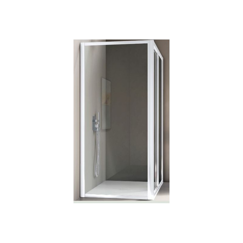 BOX AMERICA QUATTRO  PARETE FISSA 77/81 CROMO SAMO  CRISTALLO STAMPATO