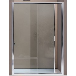 BOX AMERICA QUATTRO  PORTA SCORREVOLE A DUE  ANTE SAMO 166/173 BIANCO OPACO CRISTALLO SATINATO